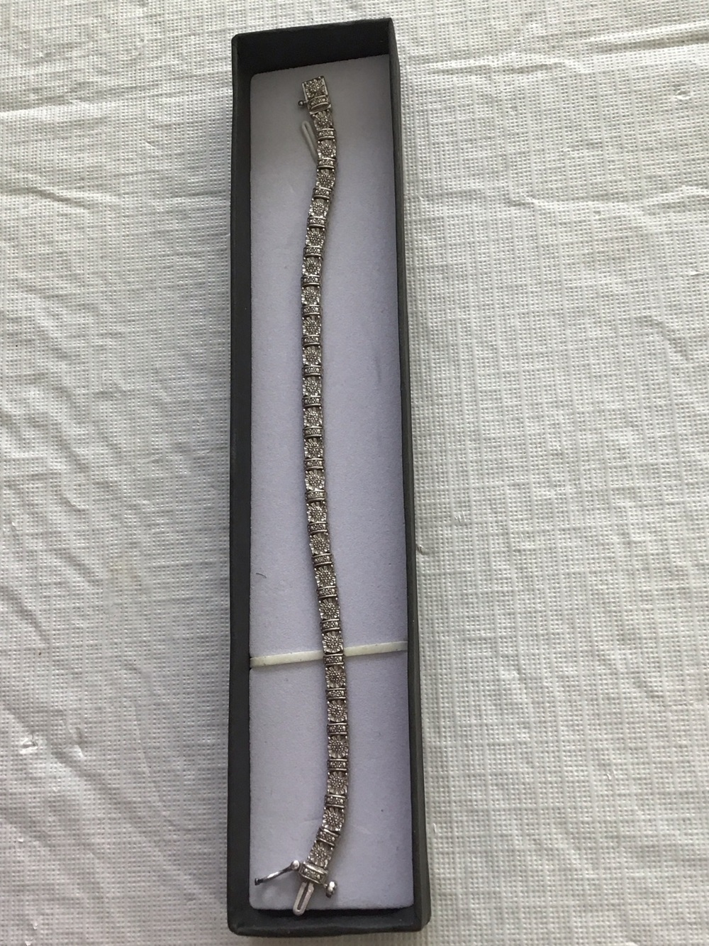 Sterling Silver Diamond Chips Tennis Bracelet - Women Jewelry